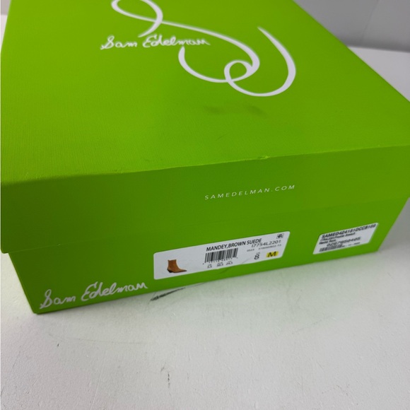 Sam Edelman Mandey Suede Western Ankle Boots Booties Frontier Brown NIB New - Picture 8 of 11